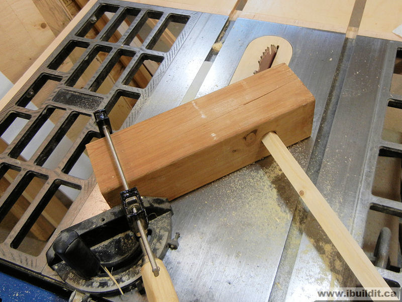 Making dowels on the table saw